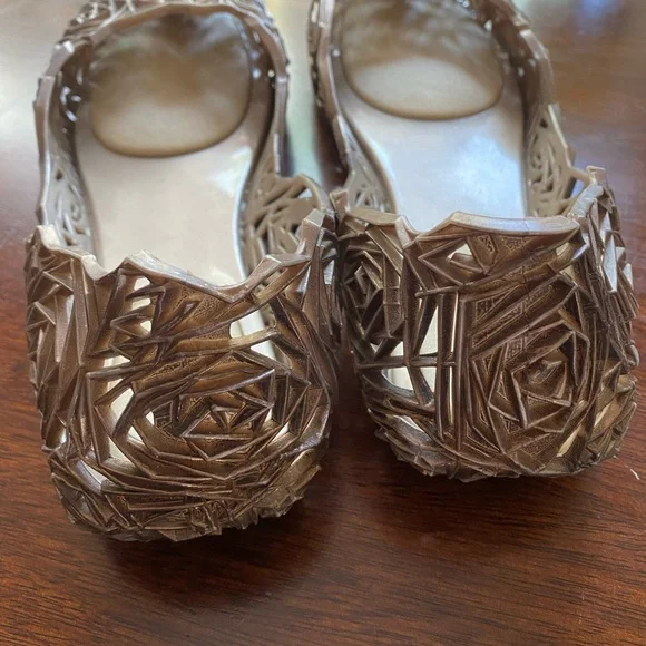 Melissa + Campana Women's Intricate Rose Antique Bronze Flats - Picture 5 of 5